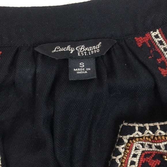 Lucky Brand Teagan Beaded Embroidered Tunic - Picture 4 of 8